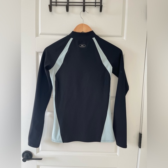 Under Armour Coldgear MockNeck Compression Top | Black/Blue | M - Picture 4 of 8